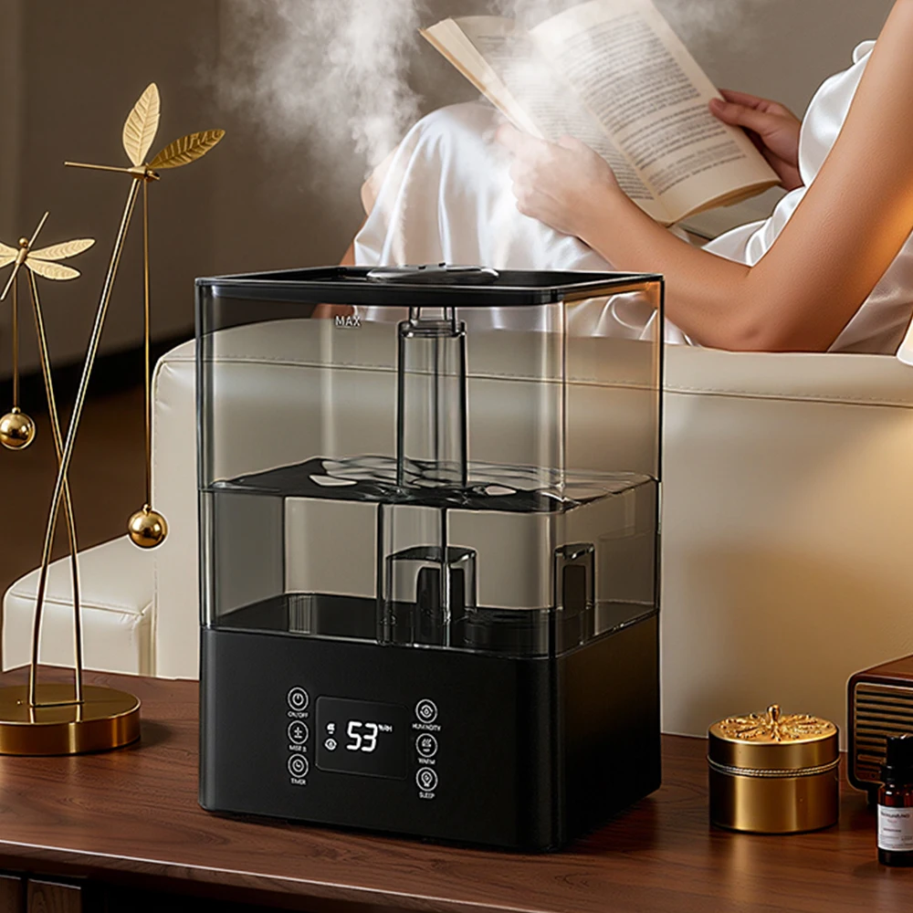 Humidificador de Aire Silencioso de Gran Capacidad de 6L, Difusor de Aroma para Plantas, Difusor de Niebla de Agua Ultrasónico