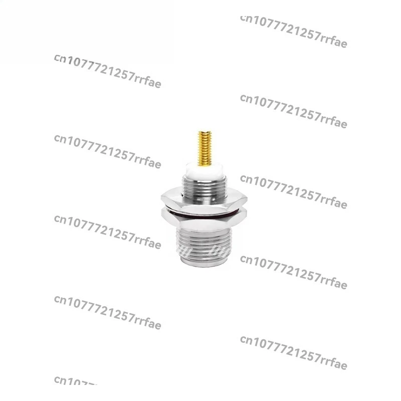 Manufacture of N-type female jack crimp baffle RF adapter connector with extended M4 threaded pin