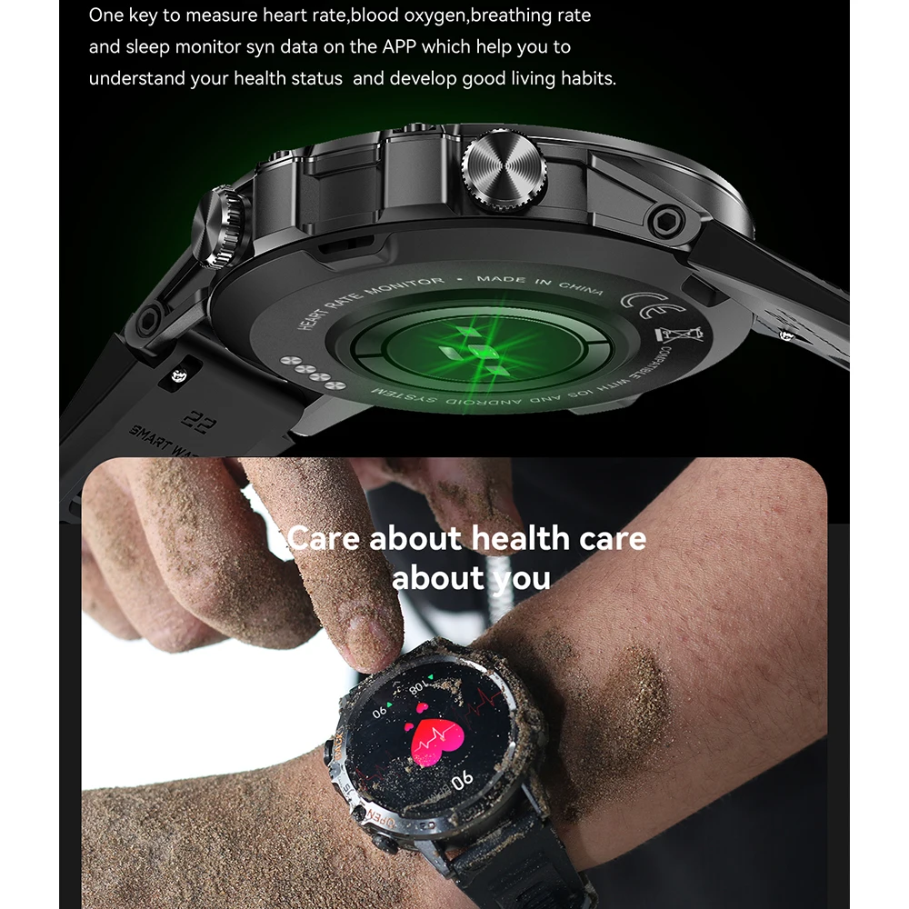 Relógios inteligentes mostrador personalizado azul dente chamada freqüência cardíaca oxigênio no sangue à prova dwaterproof água bateria longa tempo smartwatch para esportes ao ar livre