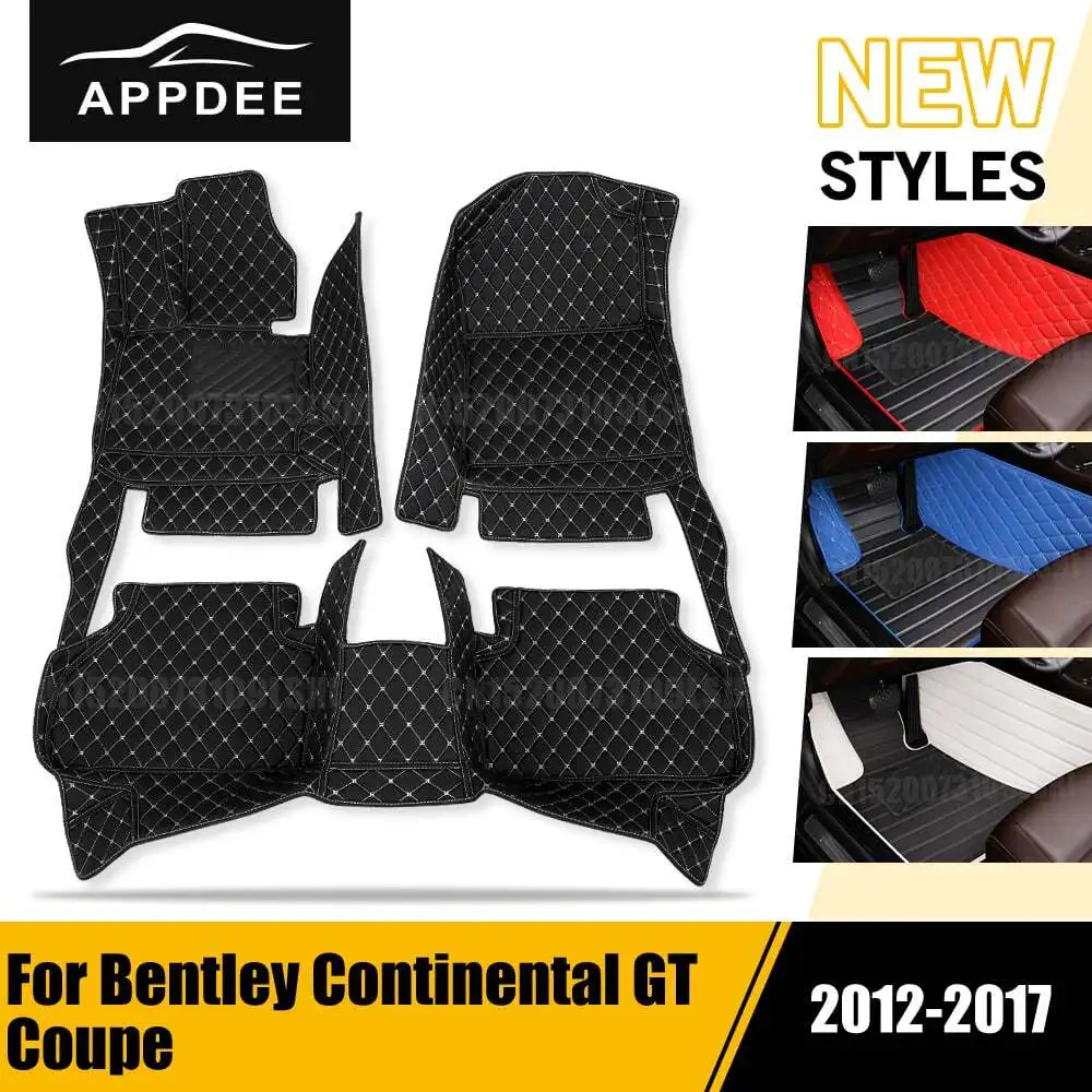 

APPDEE Car Floor Mats For Bentley Continental GT Coupe 2012-2017 Auto Foot Pads Carpet Cover Interior Accessories