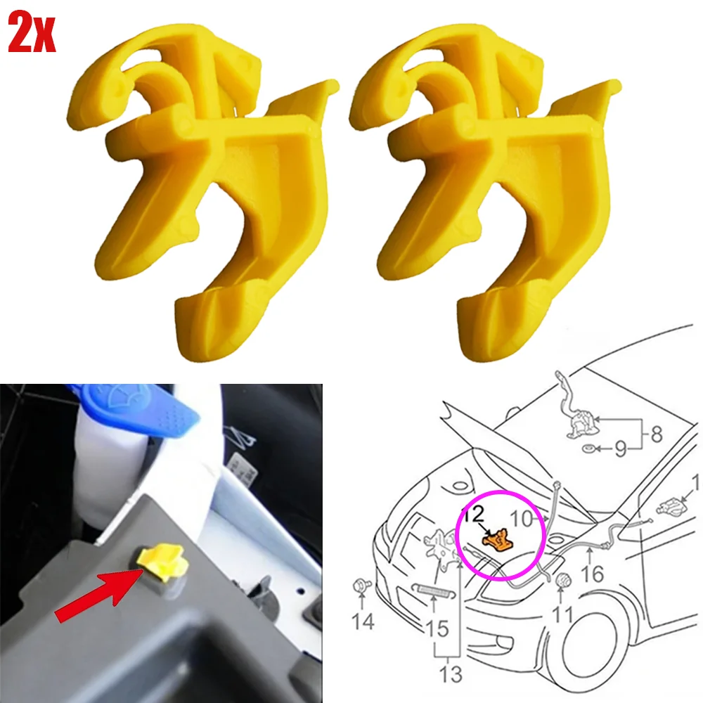 2 peças para ford s-max 2006-2014 transit 2006-2021 fiesta mk3 1989-1997 capô do carro suporte haste ficar retentor clipe