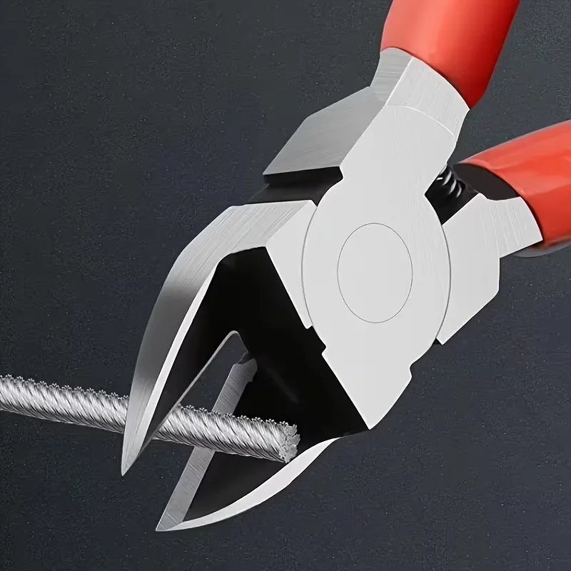 Industrial Grade Chrome Vanadium Steel Cutting Pliers Electrician Specific Oblique Cut Durable Hand Tool for Professional Use