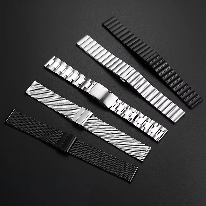 For Casio Small Square Lunar Stainless Steel Strap MTP-M300 M305 MTP-1375 1374 series Milan mesh belt Watch Chain 20mm 22mm