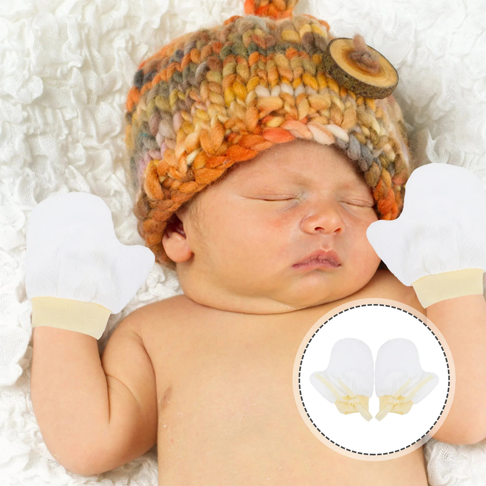 

Anti eating Gloves Baby Mittens 6 12 Months 0 6 Newborn Scratching Mitts for Infant Boy Girl Nylon Wear resistant Adjustable