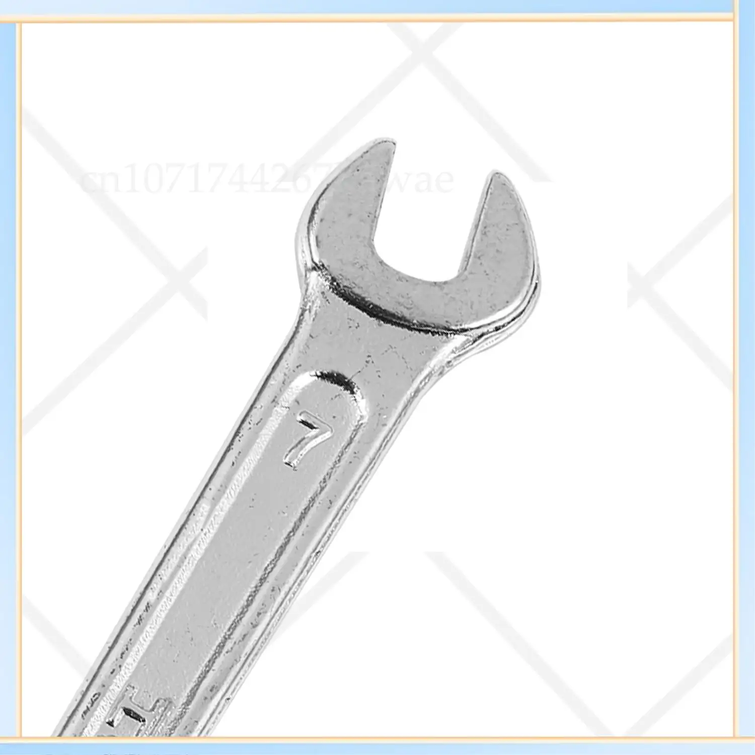 

-A16I Silver Tone 5.5Mm X 7Mm U Shape Double Open-Ended Wrench Tool