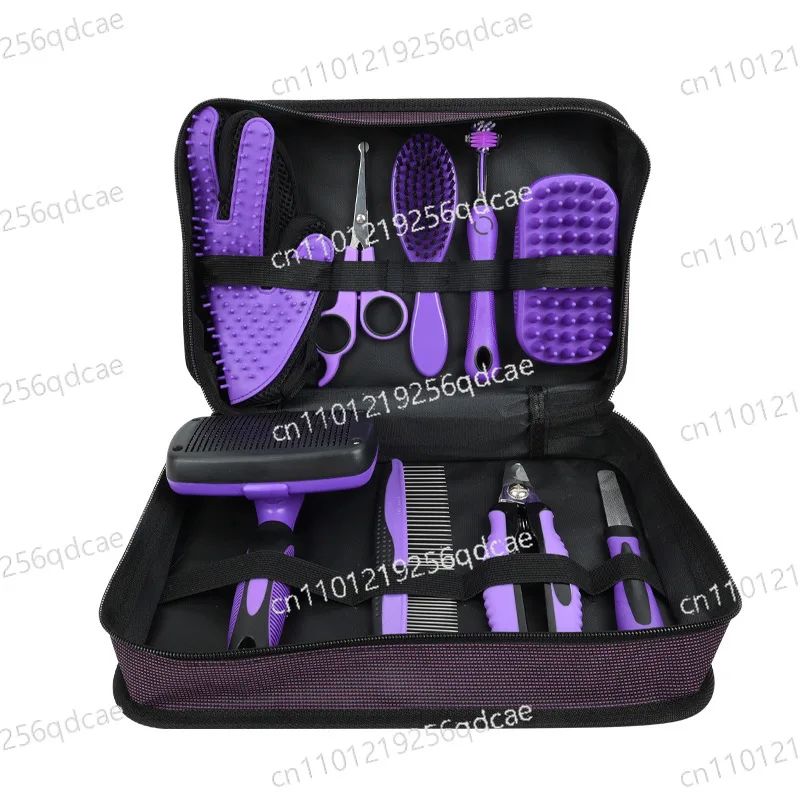 Pet Grooming Set Dog Grooming Scissors Needle Comb Nail Scissors Row Comb Hair Rolling Gloves