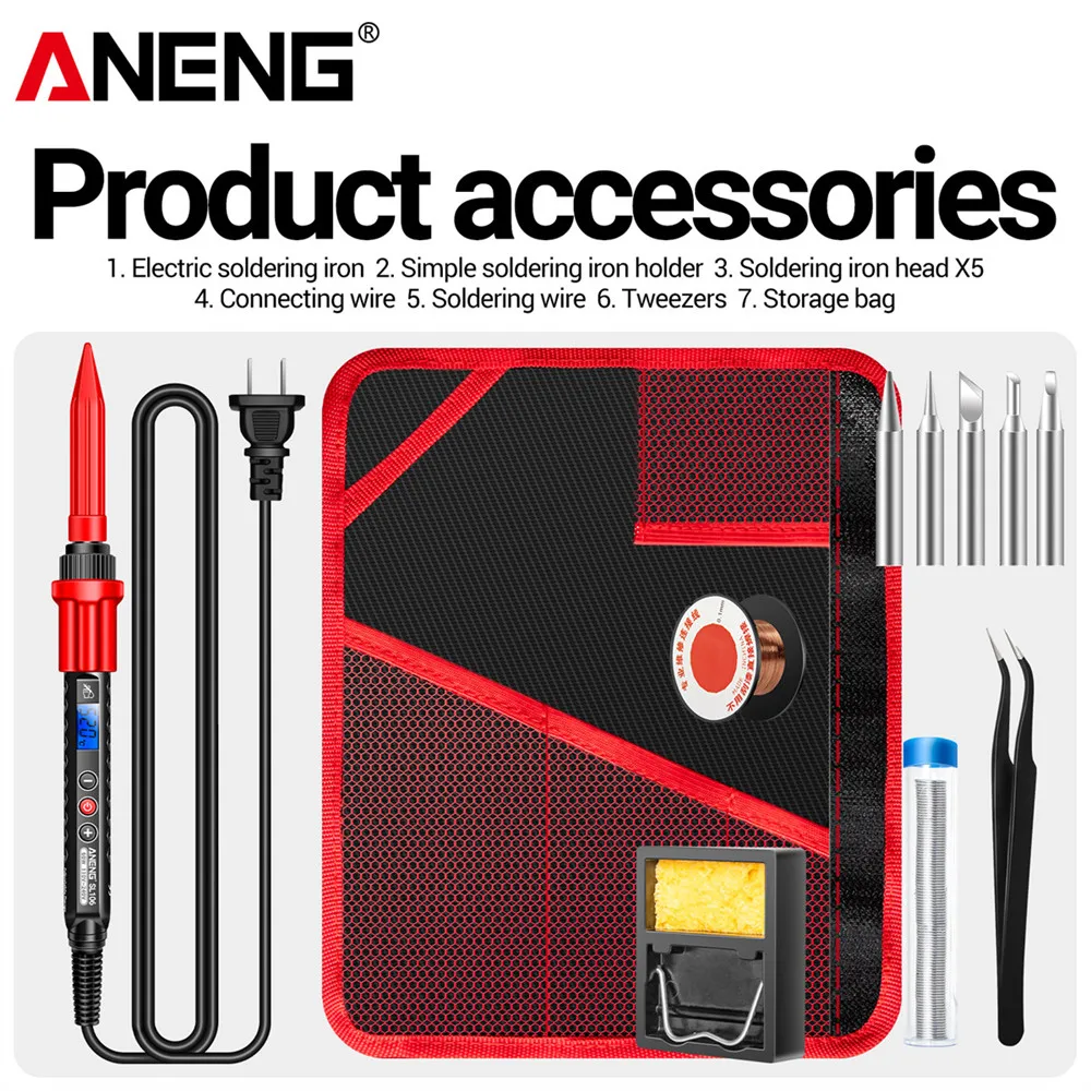 ANENG SL106 Electric Soldering Iron US/EU plug 11 Set 220V 110V Adjustable Temperature Welding Equipment Household Electric Tool