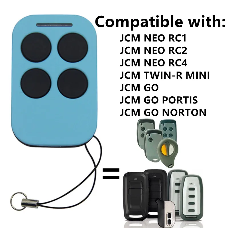 JCM ROPER TECH NEO TWIN GO MINI PRO GO 2 4 PORTIS NORTON MUV2 MUV4-CYC Remote Control Garage Door Opener Command 433MHz 868MHz