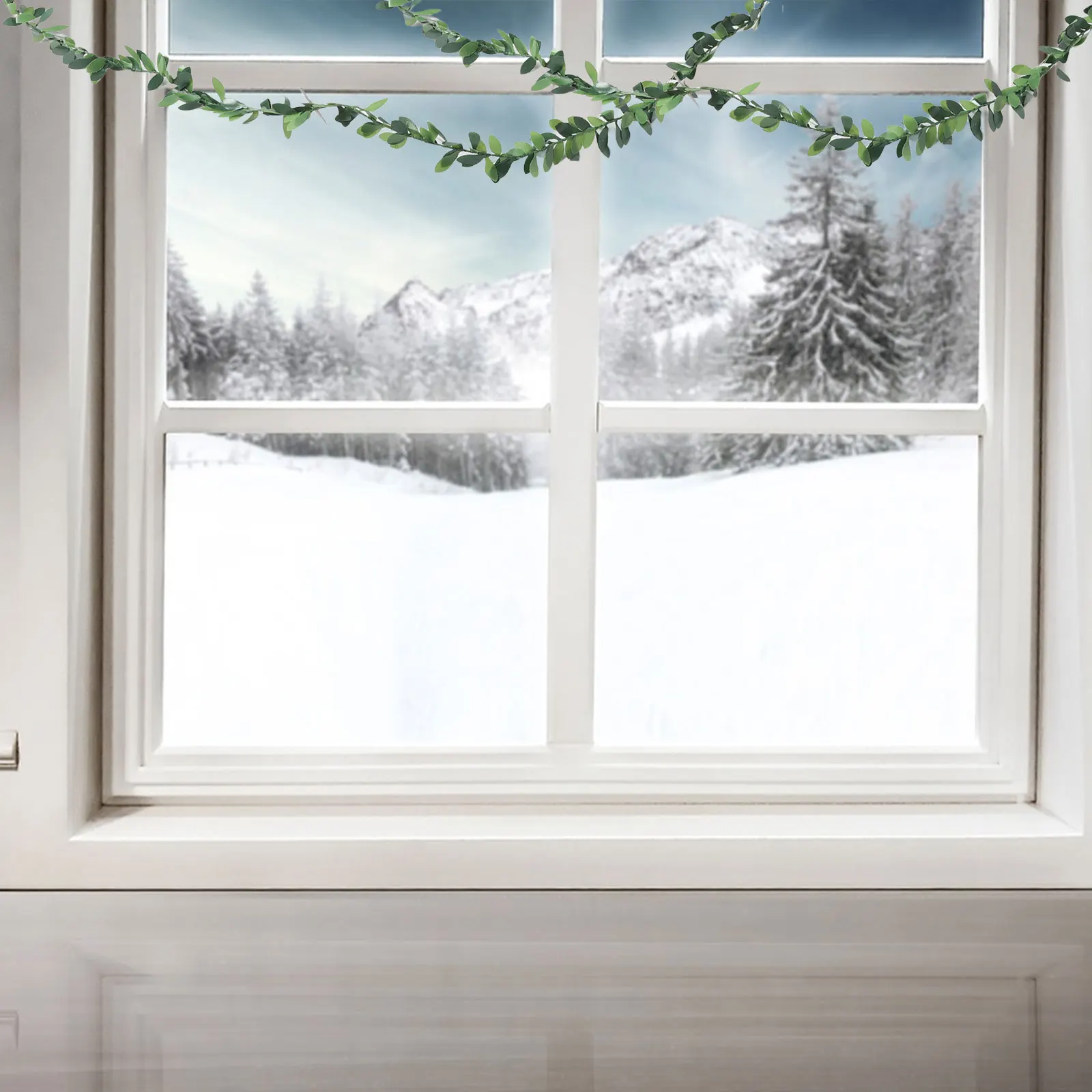 

2pcs Vines Green Leaves Decor Rattan Artificial Rattan Wedding Garland DIY Craft Decorations Fake Vine Natural Look