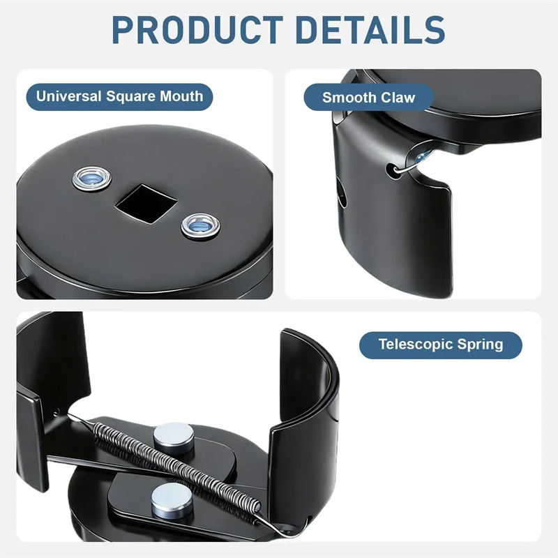 

Universal Adjustable Oil Filter Wrench 70-98mm Easy Removal Tool for Car and Truck Maintenance 3/8 Drive