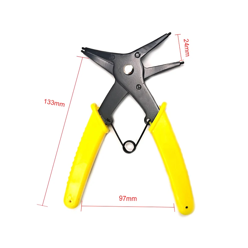 Dual Use 2 In 1 Circlip Pliers Internal External Retaining Ring Pliers Inner Card Outer Retaining Ring Pliers Car Repair Tool