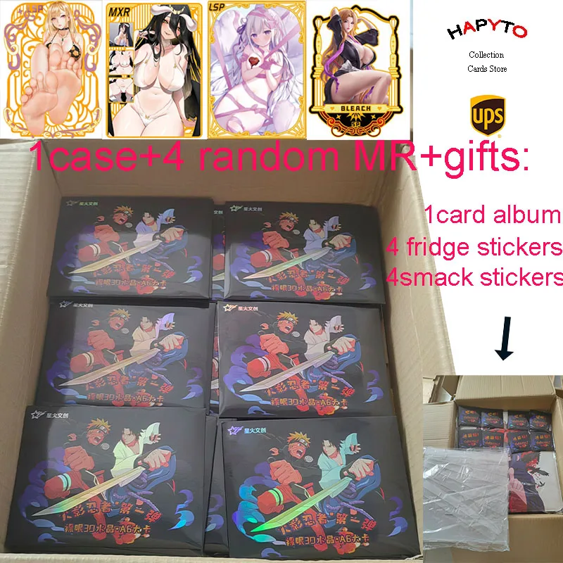 

Wholesale Case Newest Naruto Cards Naked Eye 3D Crystal A6 Card Hinata Sakura Sasuke Booster Box TCG Hobby Gift