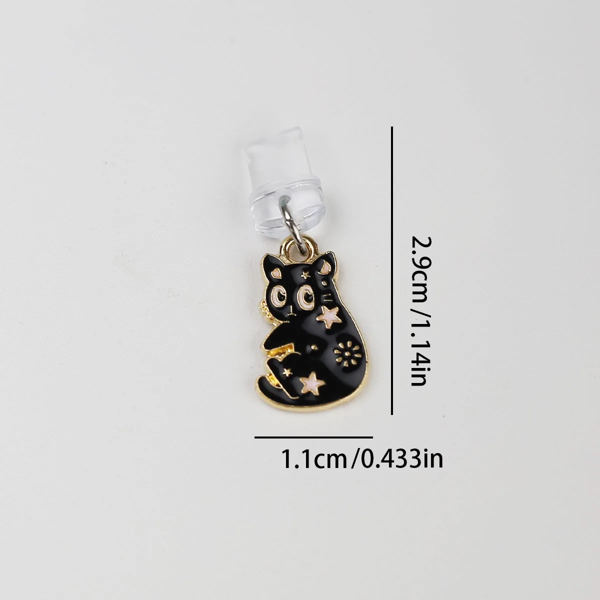 Staubschutz-Anhänger für Mobiltelefone, niedlicher Stern-Mond-Katzen-Anhänger, geeignet für iPhone und Type-C-Anschlüsse. – Detail 8