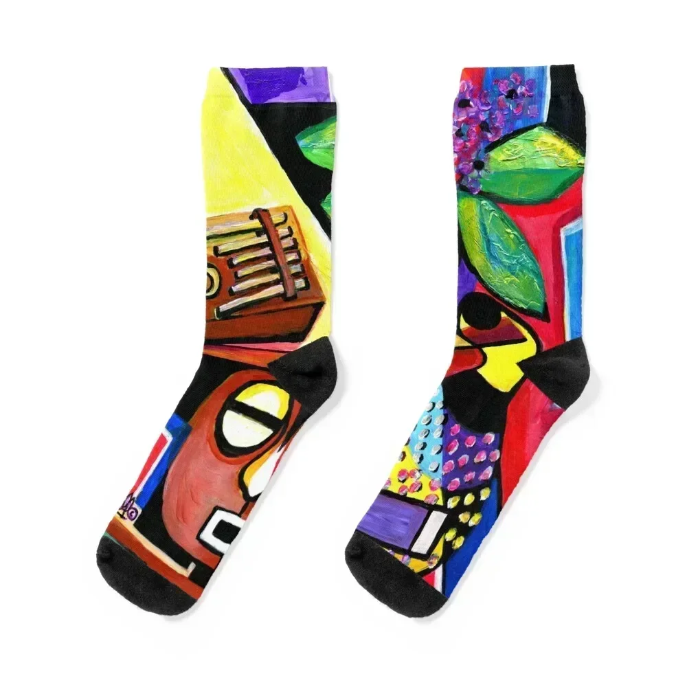 

Ashanti Stool and African Violets Socks warm winter gifts Running hockey Socks Women's Men's