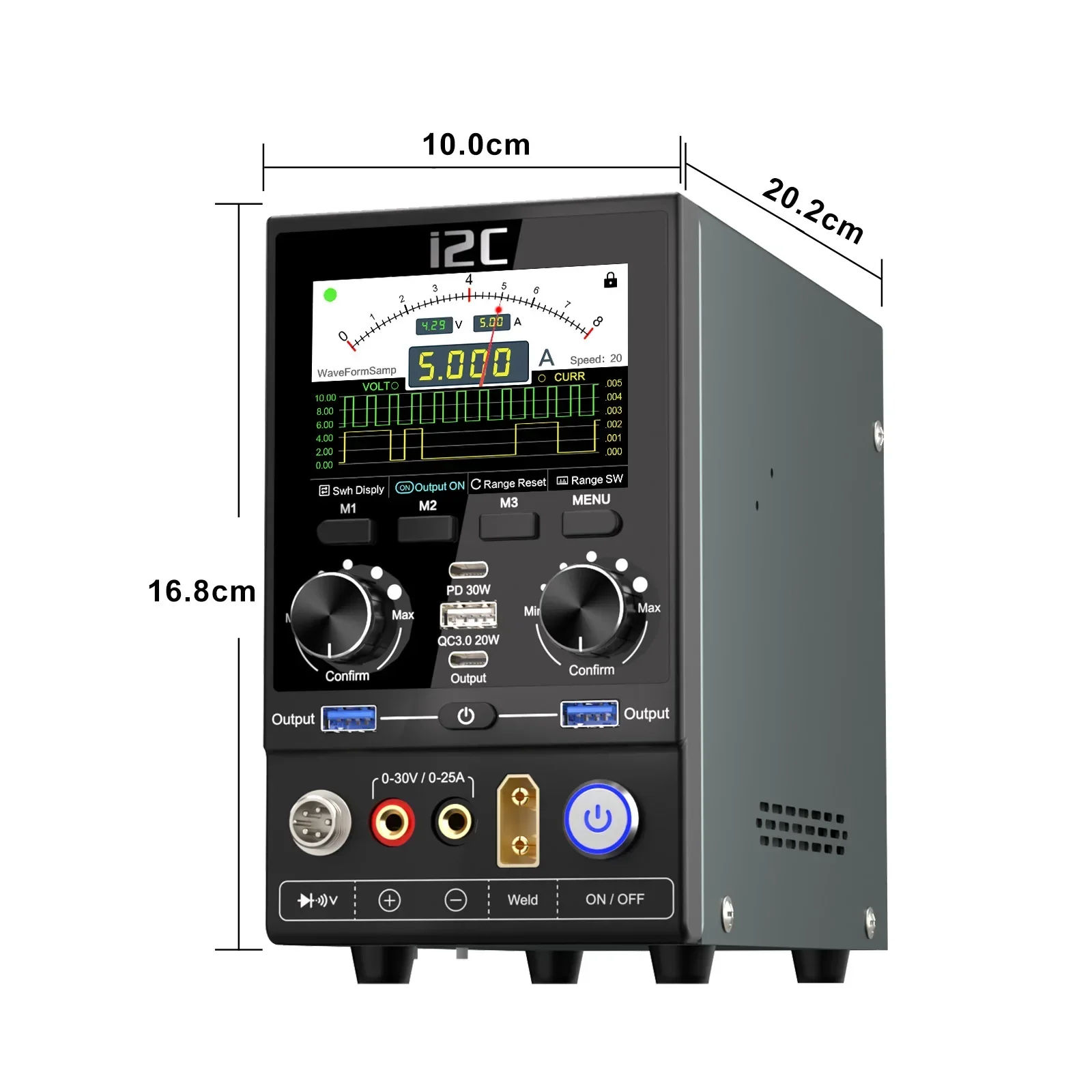 i2C P30S Multi-function Upgradeable Digital Power Supply Soldering Desoldering Spot Welding Mobile Phone PCB BGA Rework Platform