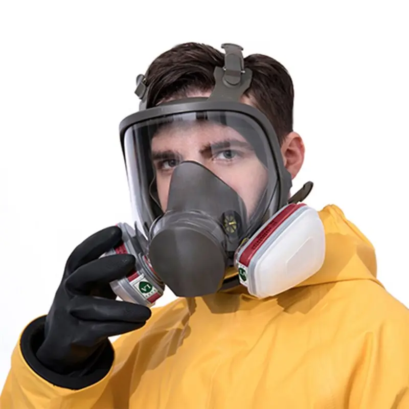 [NEW A09R!】 Full Face Anti-Fog Chemical Respirator 6800 Mask Designed For Acid Gases And Welding Protection