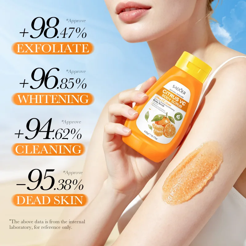 430g Citrus VC Exfoliating Body Bath Salts Exfoliating Bath Salts Remove Dead Skin Improve Rough Skin Brighten Skin Tone