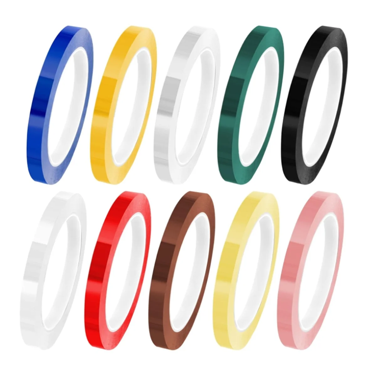 

10 Rolls Autoclave Tape 216ft Colorful Instruments Identification Tape 10 Colors Instruments Tapes 0.315 Inch Width