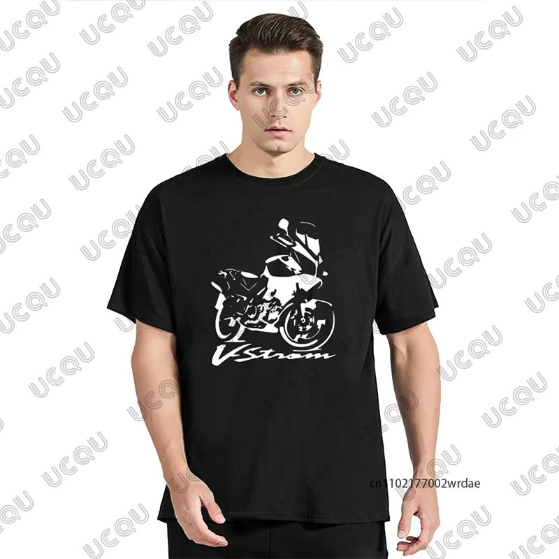 

2025 Hot Sale Motorcycle Suz Vstrom 650 V Strom Print Men’s T-shirt Summer Cotton Short Sleeve Tees Casual Oversized Unisex Tops