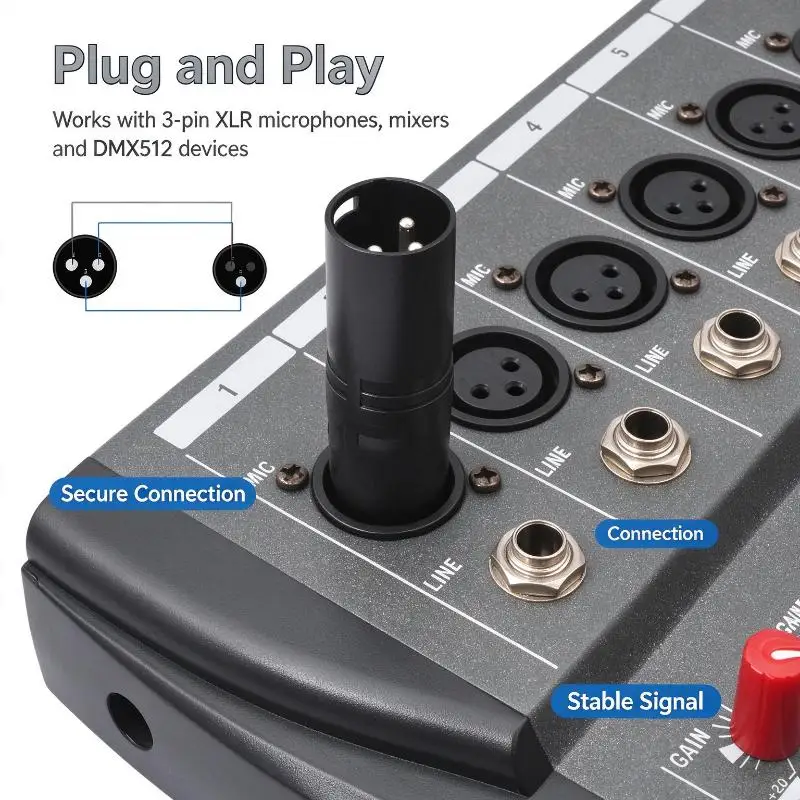 3 Pin XLR Male to Male Audio Adapter 1Pcs Anti-Oxidation Gold Plated Connector Plug for Mic Stage Sound System Home Studio