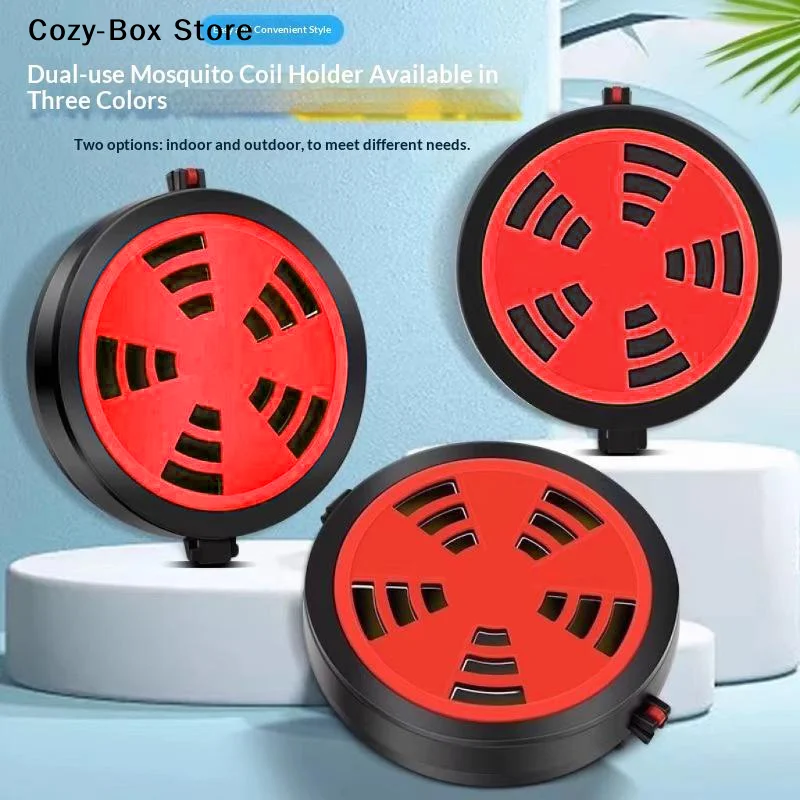 [ZY]Portable Outdoor Mosquito Coil Holder Fireproof Scald Resistant Hangable For Home Outdoor Camping Hiking Fishing Travel Use