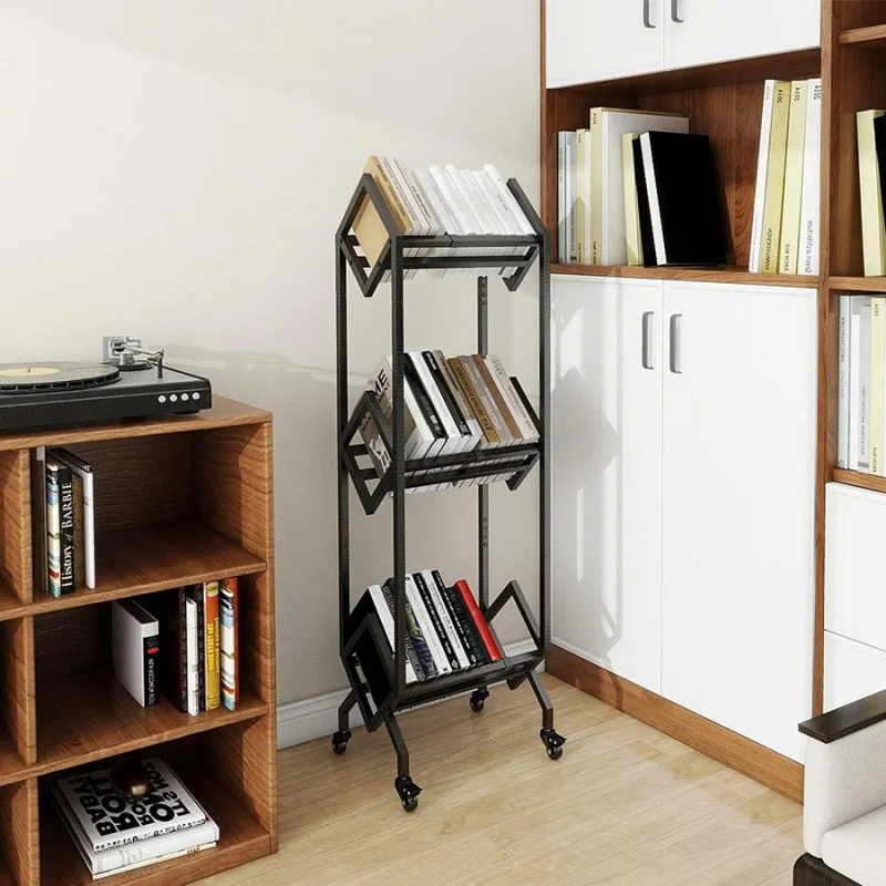 custom.X Shaped Book Display Shelf with Sturdy Metal Frame