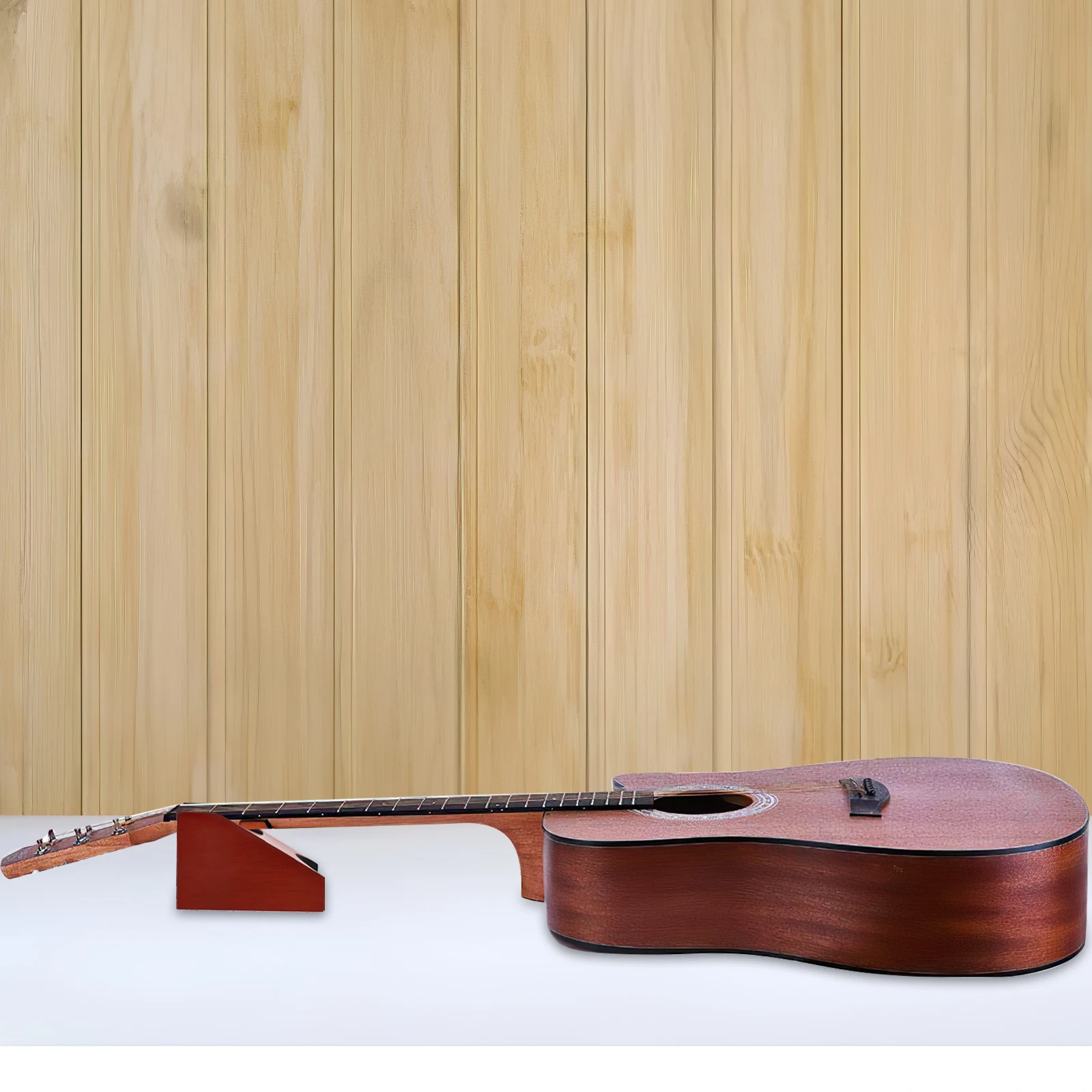 

Guitar Neck Rest Stand for Electric Guitar Ukulele Pipa Cello Home Use Brick Red Wooden Adjustable Support Rack