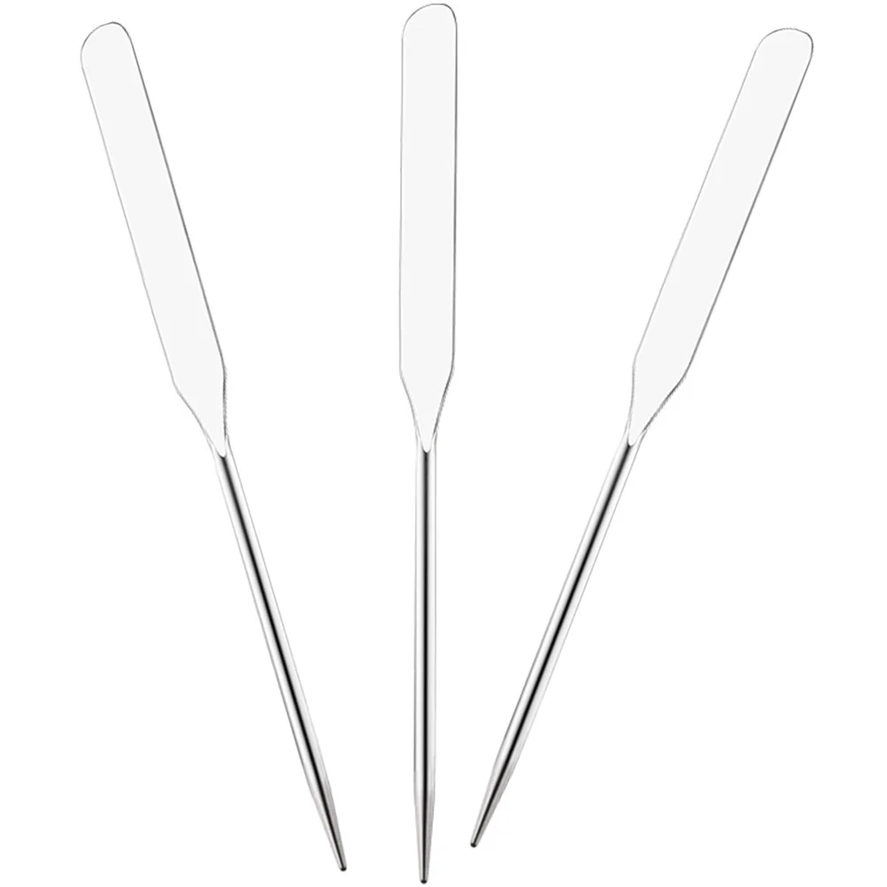 3 Pcs Nail Stainless Steel Makeup Mixing Makeup Spatula Spatula Beauty Tools for Nail Polish Pigments