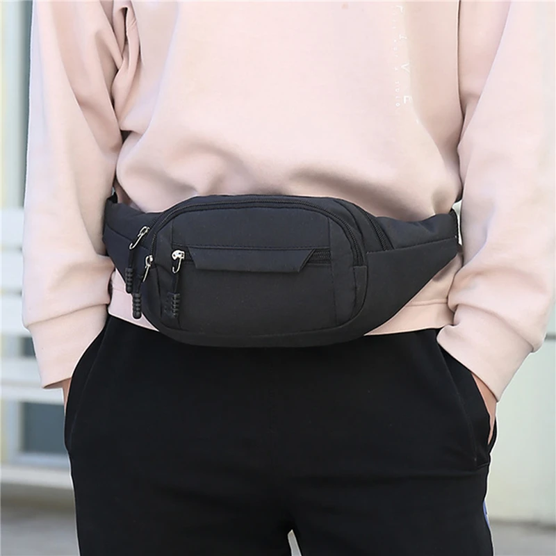 Paquete de pecho para hombre, bolsa impermeable para deportes al aire libre, bolsa de lona, riñonera de estilo coreano, bolso cruzado con forma de plátano para hombre