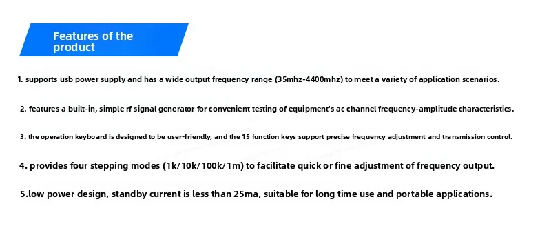 

"ADF4351 RF Signal Generator - 35MHz-4.4GHz Type-C Powered (DC 4.5-5.5V)"
