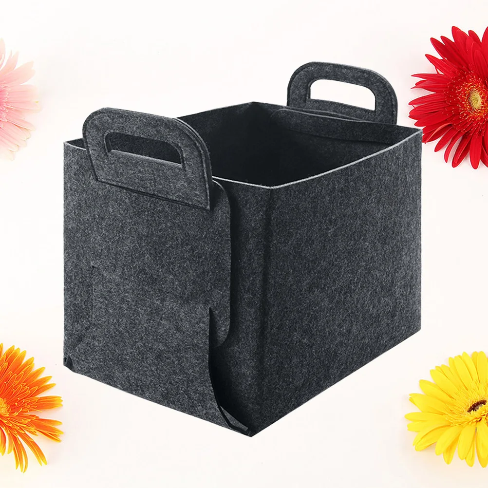 

Felt Storage Baskets Foldable Lightweight ganizer Handles Toy Clothes Laundry Basket for Bedroom Bathroom Closet