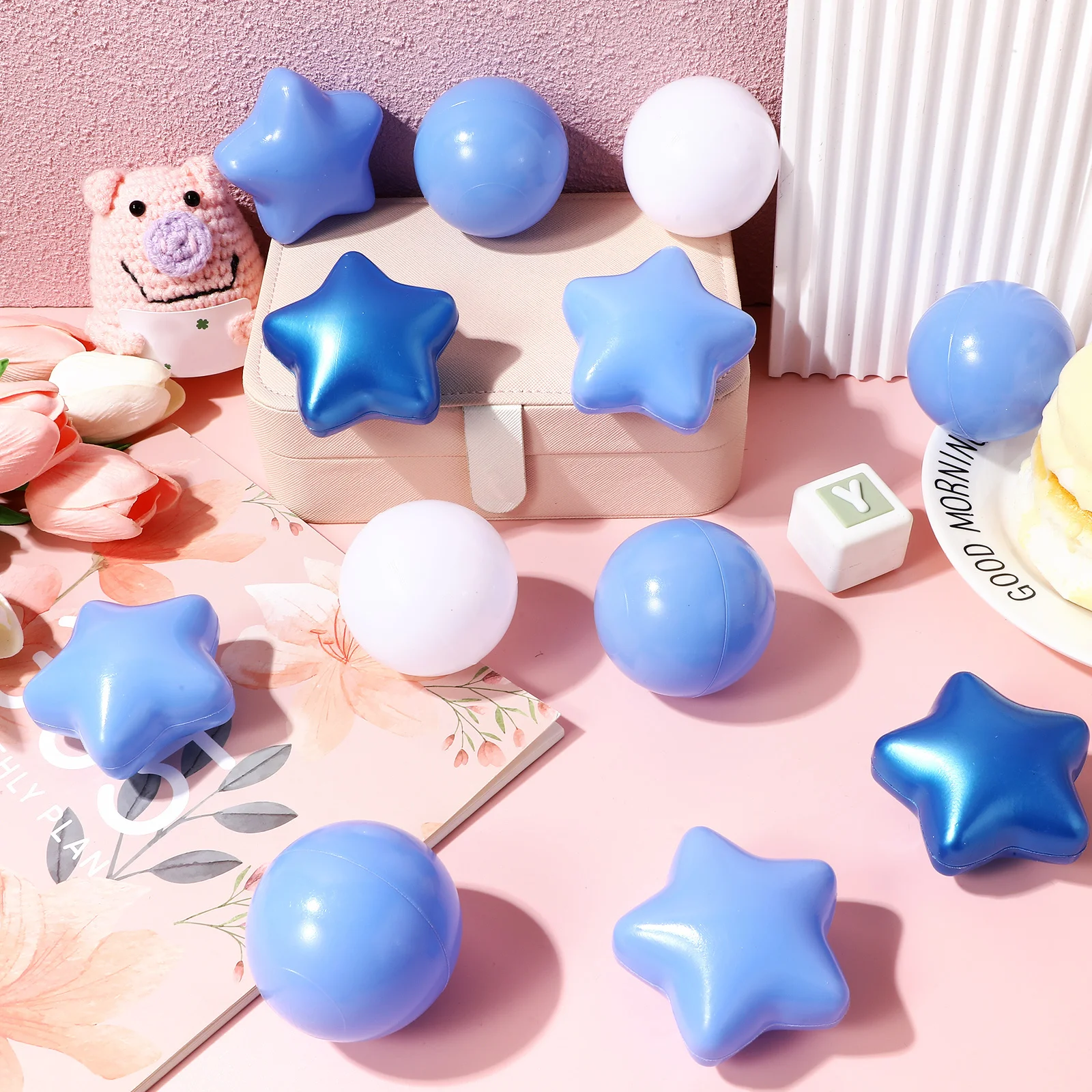 100개입 오션 컬러 볼 풀 볼 플라스틱 놀이 공 유아 감각 운동 능력 발달 가볍고 안전한 제품