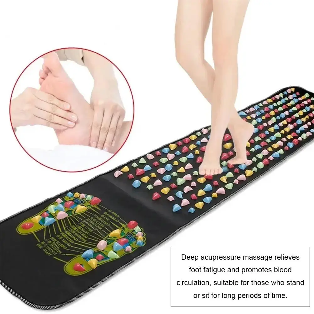 

Acupressure Mat Foot Massage Pad - Textured Cobblestone Design for Reflexology, Pain Relief, Improve Circulation & Relaxati I5M3