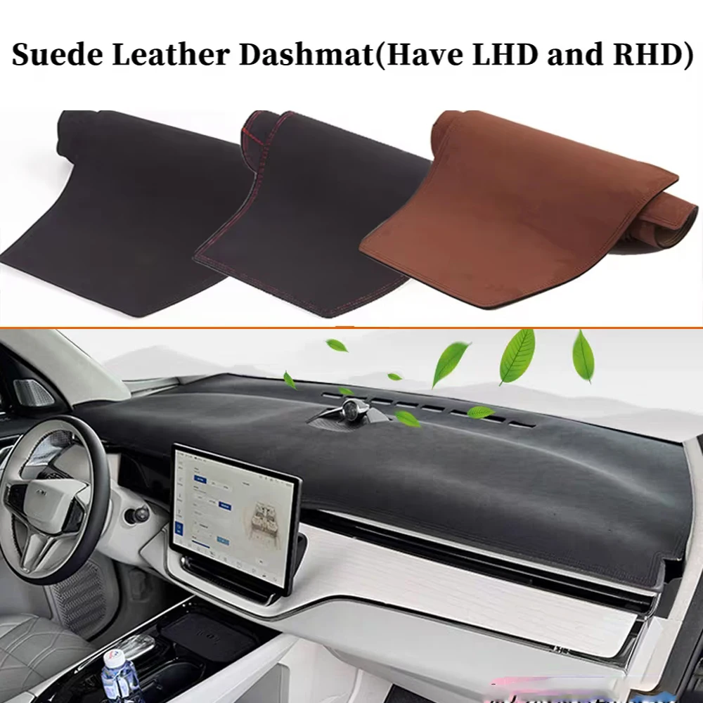 Аксессуары, автомобильный Стайлинг, замшевый кожаный коврик для приборной панели, коврики для приборной панели для VOLVO EX90 2024 2025