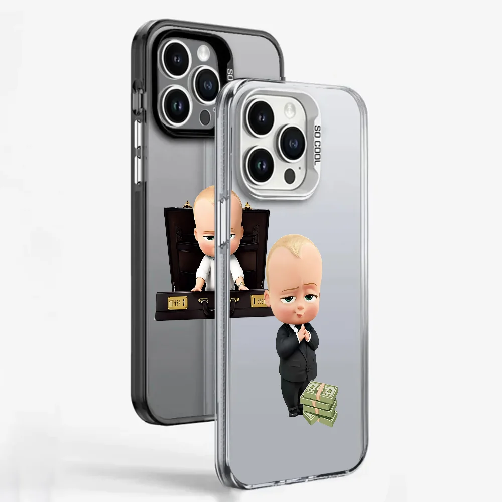 Picture 3: Cute B-Boss B-Baby Phone Case For IPhone 16 15 14 13 12 11 Pro Max Plus Color Shockproof Back Silver Cover