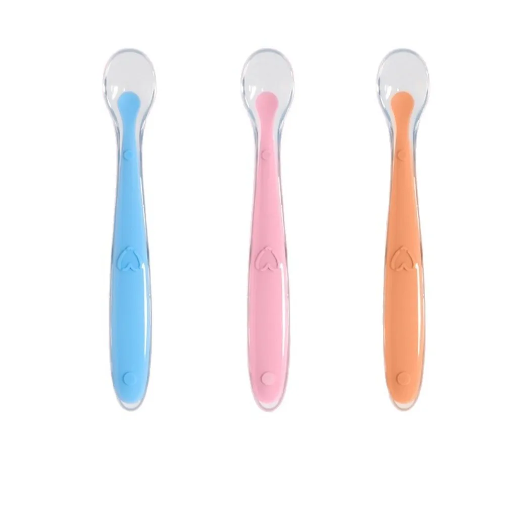 Baby Soft Silicone Feeding Spoon Food Safe Tableware Infant Newborn Food Utensil Kids Training Eating Accessories for Baby Care