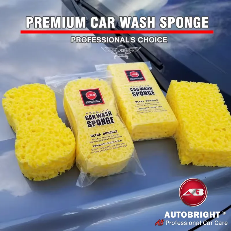 AUTOBRIGHT 2/5/10pcs Car Wash Sponges Block Large Size Increase and Thicken Detailing Cleaning Sponge Motos Washing Accessories