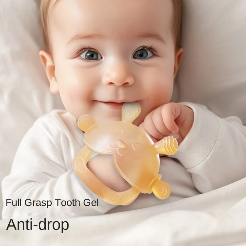 

Portable Silicone Teether Gloves Washable Anti-Eating Hand Teether Rabbit Training Grip Baby Chew Toys Infant
