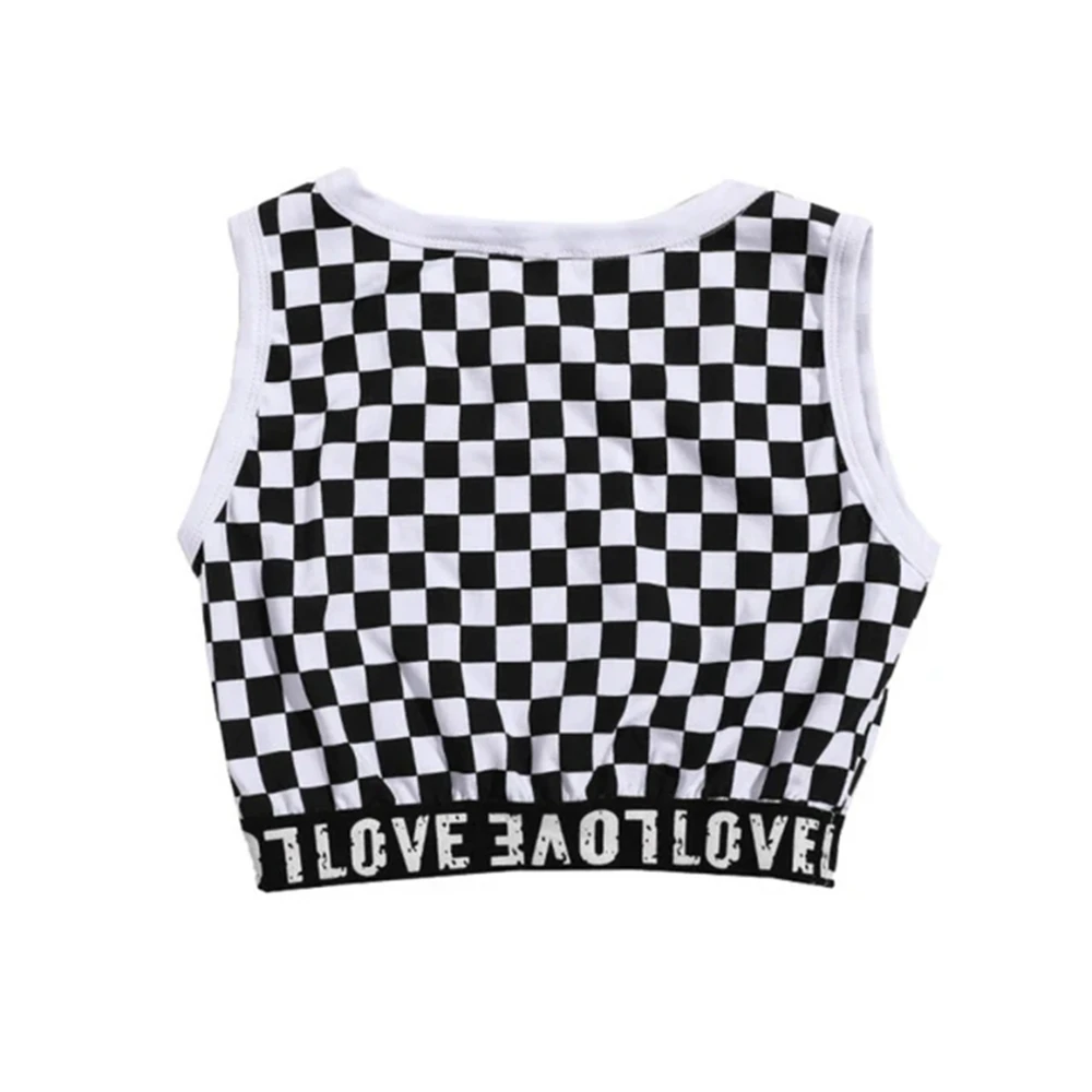 Hip Hop Girls Tank Top Underwear Kids Cotton Crop Top Street Dance Teen Vest Child Stage Camisole Jazz Streewear Clothes Costume