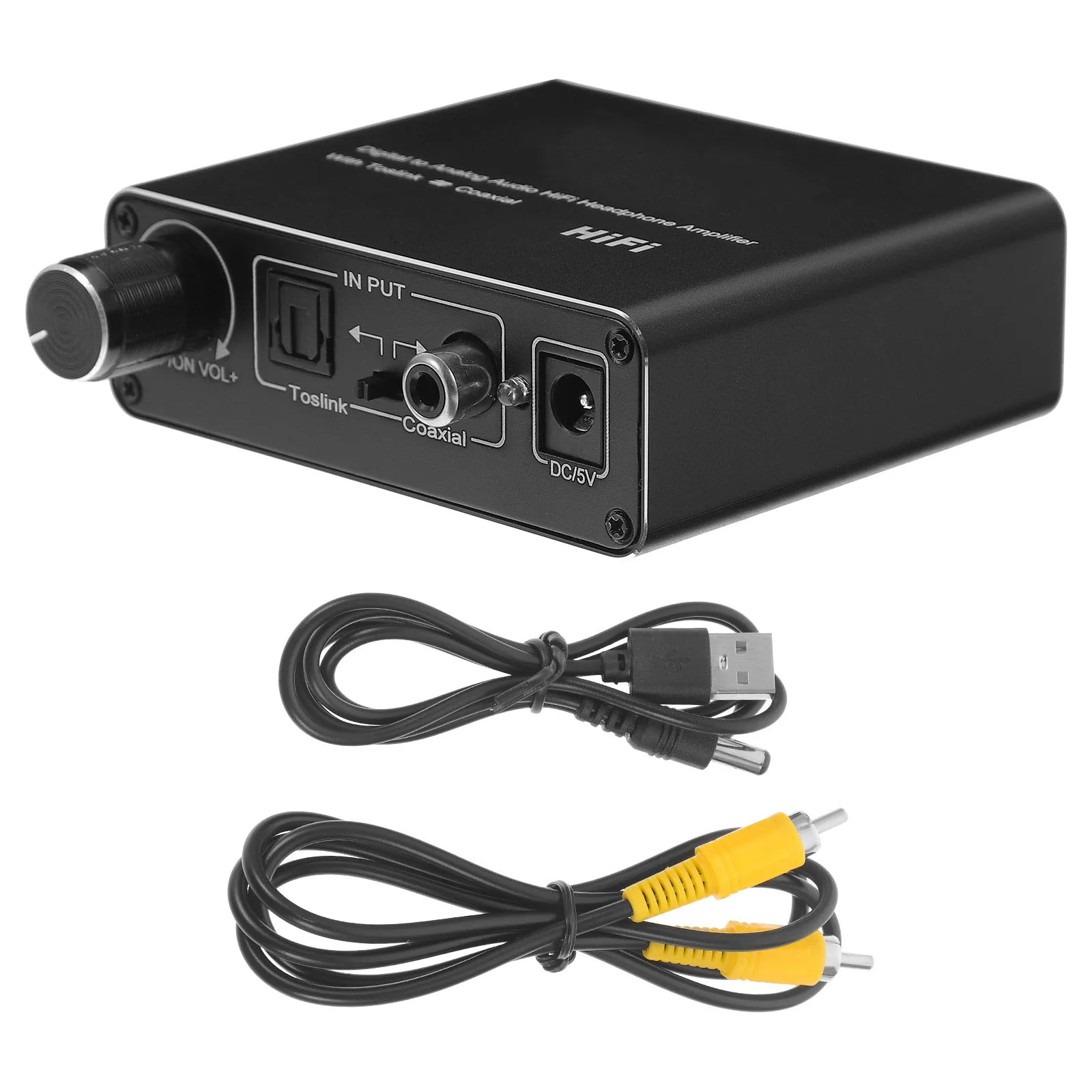 

to Analog Optical Audio Converter Portable Iron Material Adapter for Stereo Audio Device