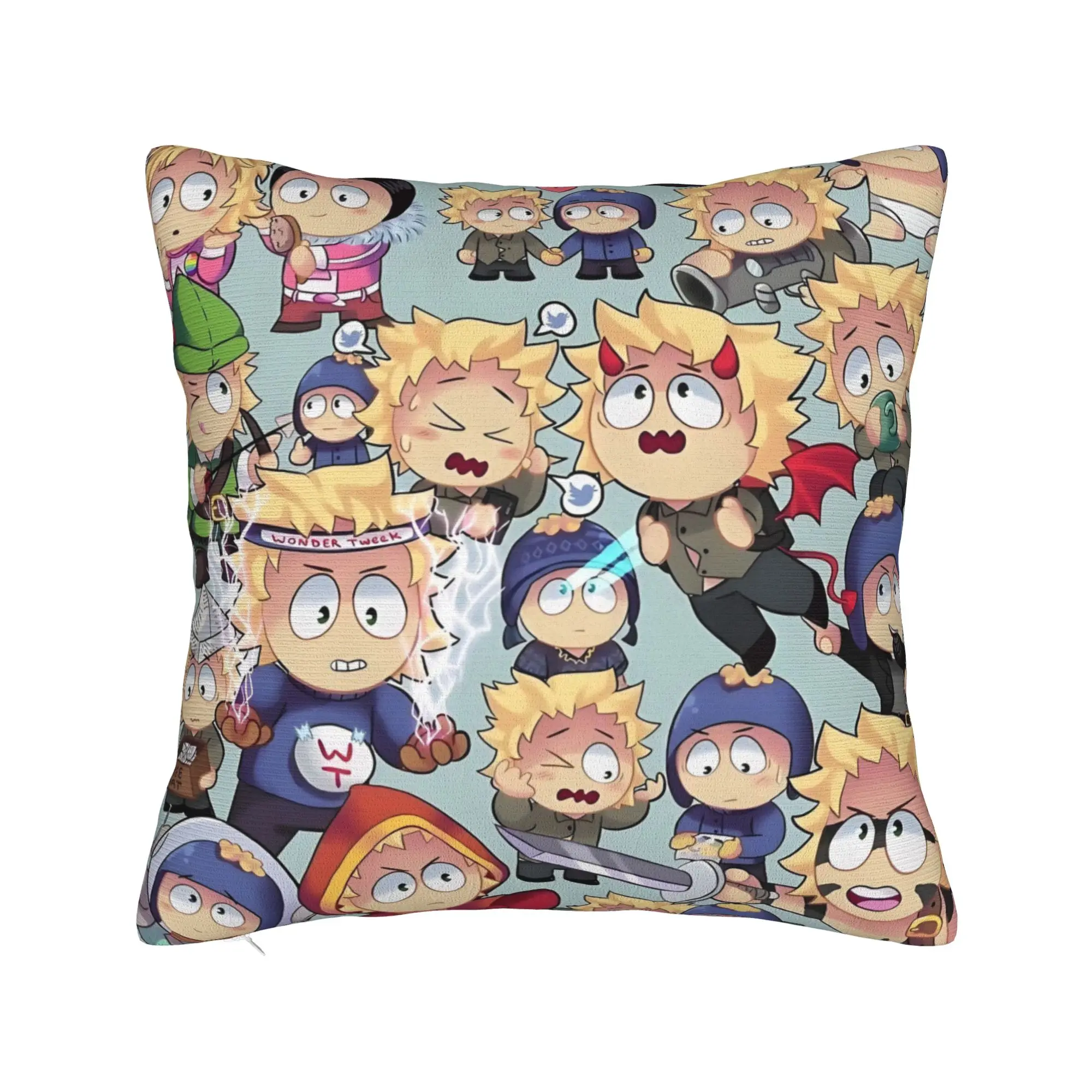 Anime Kawaii South Parks Luxury Pillow Cover Decoracion Salon Case Tweek x Craig Cushions for Sofa