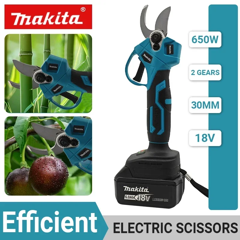 Makita Brushless Electric Scissors 18V Cordless Pruning Shears Multifunctional Fruit Tree Branche Cutter Garden Tool New