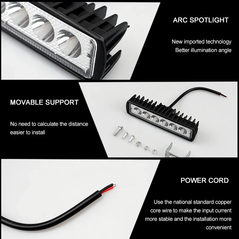 6 LED Driving Spotlights 2