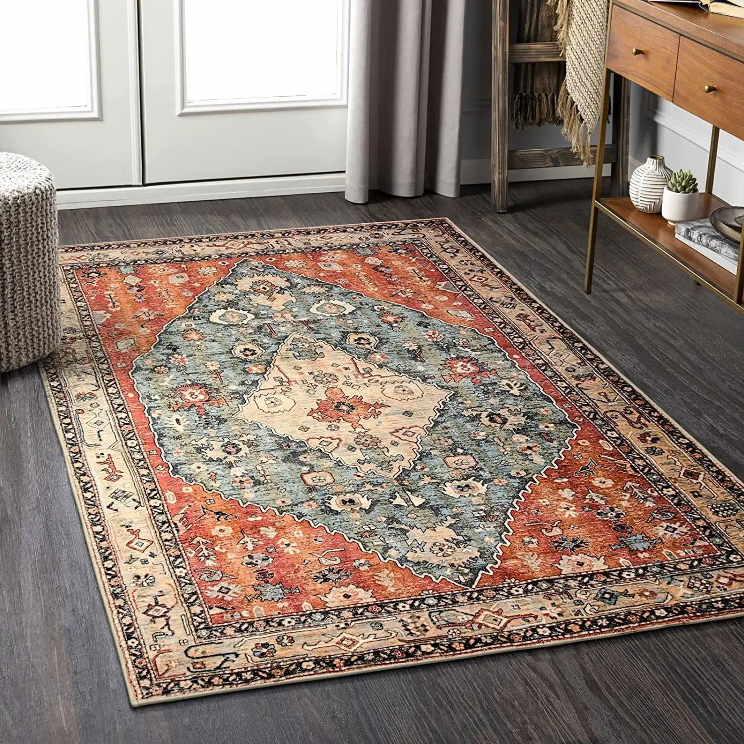

Bohemian machine washable kitchen carpet made old bathroom mat wool carpet bedroom kitchen floor