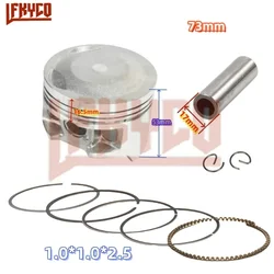 Engine Parts 73mm Bore for Honda XR250 XR250L XR250R 1987-2004 Piston Rings 17mm Pin Kit Motorcycle Accessories 13101-KCE-670