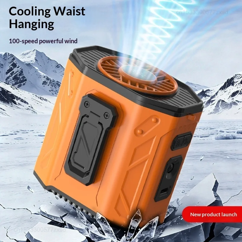 Personal Belt Clip Fan Wearable Fan Hanging Neck Fan for Outdoor Works Hiking Camping Mini Cooling Waist Fans USB Rechargeable
