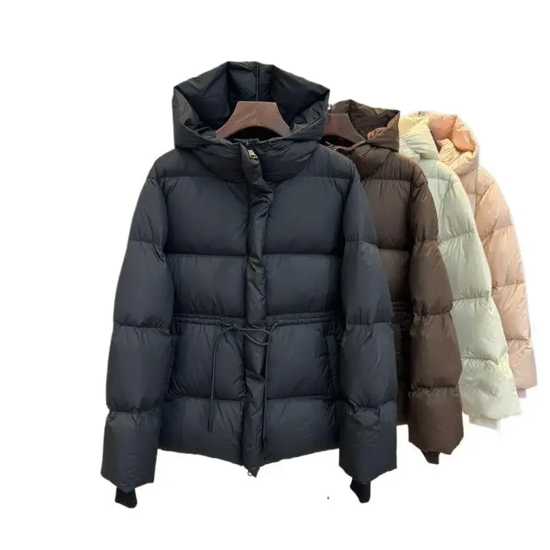 شتاء جديد المرأة أسفل سترة قطن مقنعين الرباط التخسيس حجم قصير سميكة نمط عصري مريح بولو كم #5