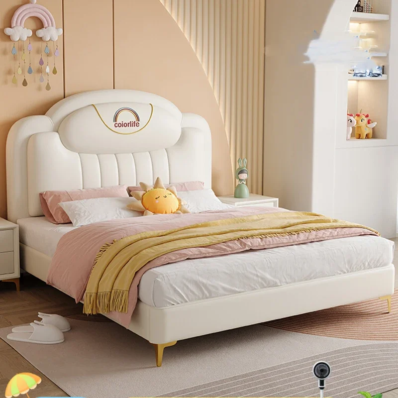 Girl Children Double Bed Princess Apartment Storage Single Double Bed Pretty Low Profile Camas Moderrnas Inteligentes Furniture