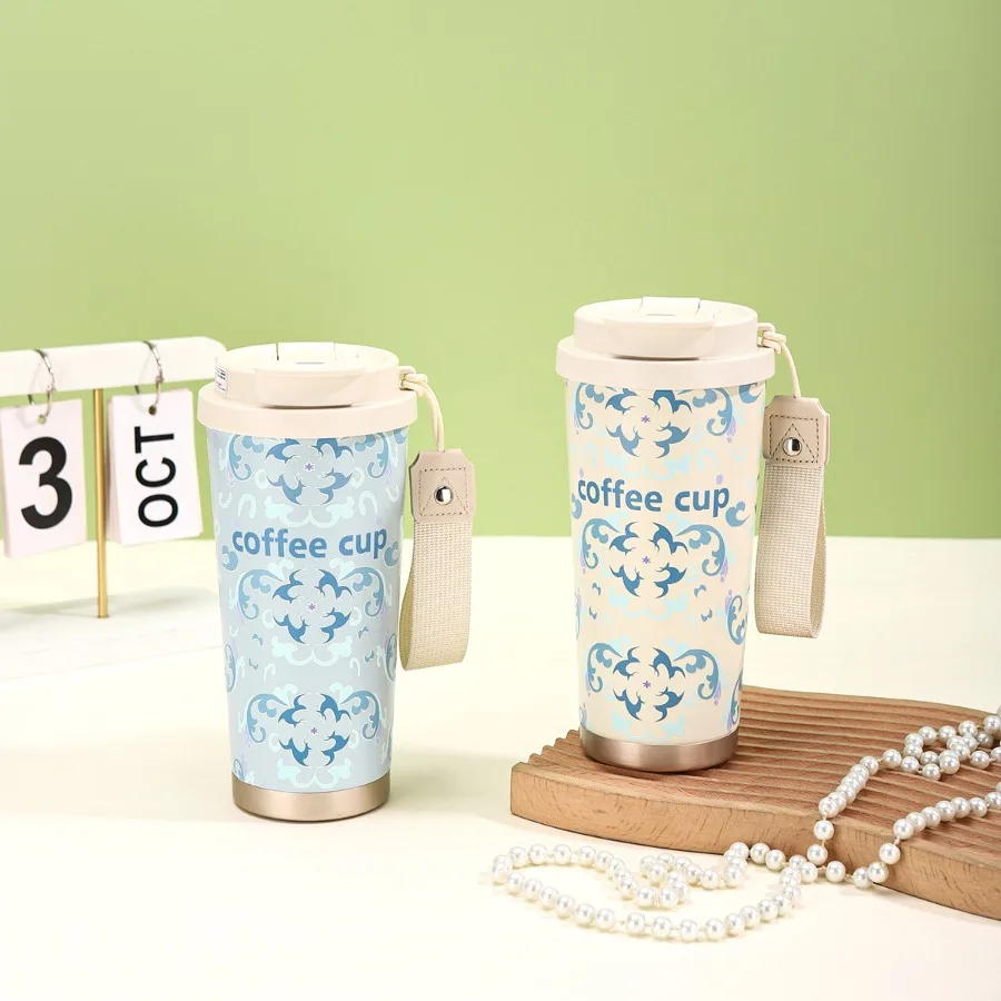 

Новый высокоцветный узор Suzuran с принтом кофейная чашка для бизнеса и офиса портативные портативные изоляционные чашки из нержавеющей стали