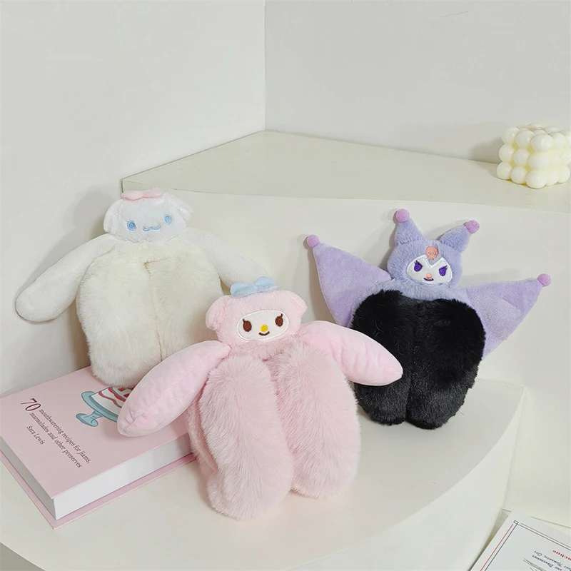 1 шт., подарок для девочек Sanrio Kuromi Cinnamoroll, детские плюшевые наушники, зимние милые мультяшные удобные теплые защитные игрушки для ушей